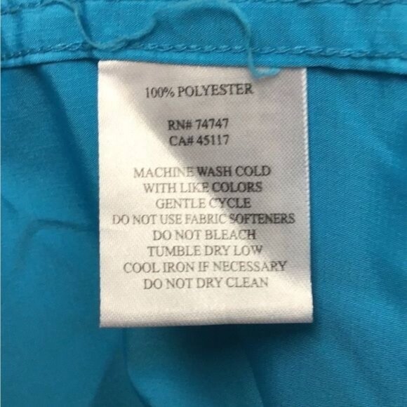 RedHead Mens 2XL Short Sleeve Shirt Turquoise Button-Up Polyester Fisherman Styl - Picture 6 of 7